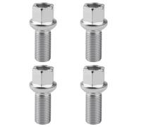 4 x Rueda Tornillos M14x1.5x27 mm Galvanizado SW17, Zincados de 40Cr Acero Aleado con A/G Asiento Esférico, Compatibles con Volkswagen/Škoda/SEAT/Audi/Jetta/Touran/Bora/New Beetle/Sharan/Passat