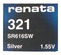4 x sin mercurio de Renata 321 SR616SW 1,55 V óxido de plata pila de reloj