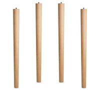 4 x SO-TECH® Pata de Mesa Haya Bruta Altura 700mm/ Ø 60/40mm con Rosca M10 / Ideal para Muebles & Mesas de Centro/Pata