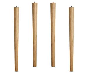 4 x SO-TECH® Pata de Mesa Roble Altura 710mm / Ø60/40 mm con Rosca M10 / Ideal para Muebles y Mesas de Centro/Pata de