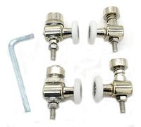 4 x/superior de Chromeplate sola puerta de la ducha rodillos/corredores 23 mm ruedas de diámetro