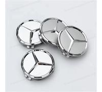 4 x Tapabujes centros de rueda llanta plata cromados para Mercedes Benz 75mm