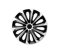 4 x Tapacubos 14" 15" 16" Cubiertas Ruedas Blanco Negro NRM STRONG DUOCOLOR