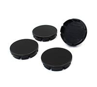 4 x Tapas del buje para llanta diámetro de 60 mm Universal tapacubo Aluminio para Centro de Rueda Accesorios para Coche (Negro, 60mm Ø)