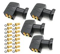 4 x UHD Quad LNB + 16 x F Conector ARLI Sat Digital 4K 0,1 dB Ultra HD Conexión directa 4 vías participantes dorados contactos extensibles Protección contra la intemperie Universal Lmb Anterios satélites Quattro Switch 4X