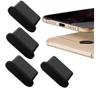 4 x USB 3.1 Tipo C antipolvo para Samsung Galaxy A17 A37 A57 A16 A06 A54 A34 A14 A15 A52 A51 A50 A21S S20 FE S21 S22 S23 S24 S25 S26 Protección del polvo del auricular del tapón Tapón tipo C AA negro