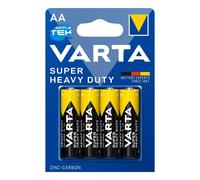 4 X VARTA SUPER HEAVY DUTY BATERÍAS ESTILO AA ZINC-CARBONO R6P 1.5V 2006