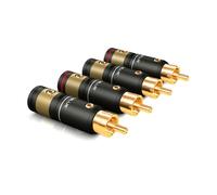 4 x Viablue T6s RCA Plug XL para soldar chapado en oro 30507 + herramienta...