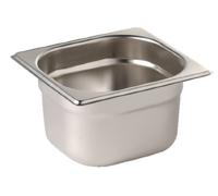 4 x Vogue 1/6 Gastronorm sartenes y tapas 100 mm de profundidad contenedor de alimentos Acero inoxidable