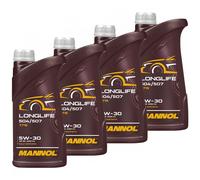 4 x1L Mannol Longlife 5W-30 Aceite 5W30 VW 504 00 507 00 BMW LL-04 MB 229.51