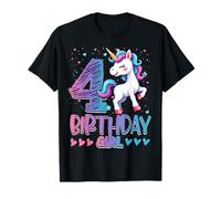 4 Year Old Unicorn Gifts For Girls 4th Birthday Girl Party Camiseta