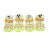 4 Zapatos para Perros pequeños, medianos y Grandes, Botas Antideslizantes Ligeras y Transpirables para Exteriores, diseño de Cremallera fácil de Usar con Suela de Goma Suave, (2 tamaños)