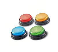 4 zumbadores de concurso de concurso con efecto de luz de sonido para actividades escolares y motivación de aprendizaje, zumbador de cuestionario en el aula