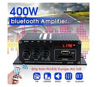 40 0w 2 * 200w Estéreo HiFi Coche Inicio Subwoofer Amplificador de AUDIO AMP Sound Speaker Digital EDR Audio LED Amplificadores diseño(AK370 With Bluetooth)