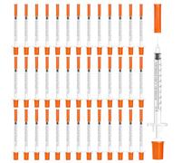 40 1 ml/cc 0,3 x 8 mm Jeringas de Plástico Multiusos, Herramientas de Medición Multiusos de Plástico, Embalaje Individual, Marca de Escala Clara, Fácil de Usar y Limpiar