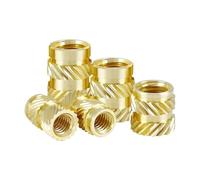 40-100 piezas de moldeo por inyección calor termofusible, impresión 3D, latón, cobre, insertos, tuercas moleteadas for autopartes, 100(M1.4(OD2.3mm)100pcs)