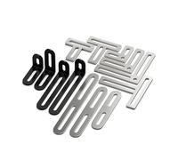 40-150MM Adjustable Long-hole Stainless Steel Angle Bracket T-shaped Furniture Shelf Fixator L-shaped Connecting Piece Adecuado para garajes y cocinas(L-50MM-2PCS)