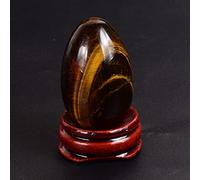 40 * 25 Medio Yoni huevo Natural Piedra Jade Cristal de masaje sin perforar Bola de masaje Kegel Ejercicio, Ojo de Tigre 40X25mm