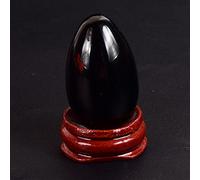 40 * 25 Medio Yoni huevo piedra natural Jade cristal sin taladrar bola de masaje Kegel ejercicio, obsidiana 40X25m m