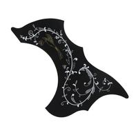 40/41 Pulgadas Folk Guitarra Acústica Golpeador Negro Pegatina Guitarra Rasgueo Golpeador Accesorios Piezas de Guitarra Acústica