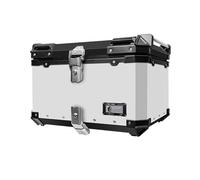40/45/55L Baul Moto Aleación De Aluminio Caja Superior De Motocicleta Rígido Impermeable Maletero De La Moto Con Dos Cerraduras De Seguridad Resistente Y Duradero Fácil De Instalar Para Guardar Cascos
