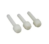 40/50/100 Uds M3 M4 M5 M6 M8 plástico de nailon blanco aislado moleteado cabeza ranurada ajuste sin herramientas tornillo pulgar apriete a mano(20mm,M4-100pcs)