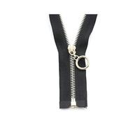 40/50/60/70/90/120cm 3# cremallera de Metal dorado costura de extremo abierto Diy ropa abrigos bolsos coser cremalleras, Negro, 90cm