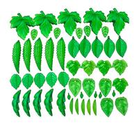 40/50/60pcs Delicate Clear Green Green Acrílico Hojas de Hojas con Agujeros Artesanía Accesorios