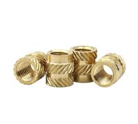 40/50 Uds M2.5 M3 Rosca Moleteada Latón Inserto De Calor Tuerca Cobre Piezas Integradas Tuercas(Length 5mm,M3x4.2mm (40pcs))