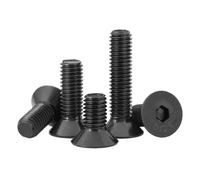 40/50 Uds Tornillos Hexagonales De Cabeza Avellanada Negra Grado 12,9 DIN7991 SCM435 Pernos Copa Plana M2 .5M3(10mm,M2.5 (40Pcs))