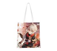 40.6 X 38.0 cm Canvas Totes Hand Shopping Bag With All Role's Print Genshin Impression For Daily Impact Shopping Shoulder Bag , Anemo-kazuha, 40.6 X 38.0 cm