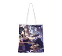 40.6 X 38.0 cm Canvas Totes Hand Shopping Bag With All Role's Print Genshin Impression For Daily Impact Shopping Shoulder Bag , Hydro-Yelan, 40.6 X 38.0 cm