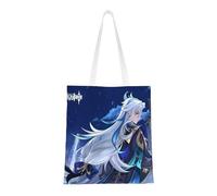 40.6 X 38.0 cm Canvas Totes Hand Shopping Bag With All Role's Print Genshin Impression For Daily Impact Shopping Shoulder Bag , Hydro-neuvillette, 40.6 X 38.0 cm