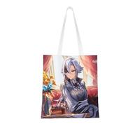 40.6 X 38.0 cm Canvas Totes Hand Shopping Bag With All Role's Print Genshin Impression For Daily Impact Shopping Shoulder Bag , Pyro-arlequín, 40.6 X 38.0 cm