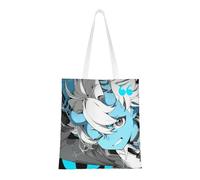 40,6 x 38,0 cm Canvas Totes Hand Shopping Bag With All Role's Print Zenless Zone Zero Impression For Daily Shopping Shoulder Bag , Ice-soukaku, 40.6 X 38.0 cm