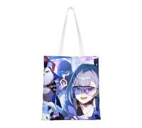 40,6 x 38,0 cm Canvas Totes Hand Shopping Bag With Honkai Star Rail All Role's Print Impression For Daily Shopping Shoulder Bag , Quantum-silverwolf, 40.6 X 38.0 cm