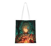 40,6 x 38,0 cm Canvas Totes Hand Shopping Bag With Honkai Star Rail All Role's Print Impression For Daily Shopping Shoulder Bag , Wind-anaxa, 40.6 X 38.0 cm