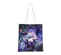 40,6 x 38,0 cm Canvas Totes Hand Shopping Bag With Honkai Star Rail All Role's Print Impression For Daily Shopping Shoulder Bag , Wind-blackswan, 40.6 X 38.0 cm