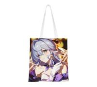 40,6 x 38,0 cm Canvas Totes Hand Shopping Bag With Honkai Star Rail All Role's Print Impression For Daily Shopping Shoulder Bag , Physical-robin, 40.6 X 38.0 cm