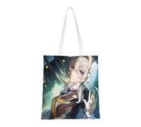 40,6 x 38,0 cm Canvas Totes Hand Shopping Bag With Honkai Star Rail All Role's Print Impression For Daily Shopping Shoulder Bag , Fire-Firefly, 40.6 X 38.0 cm