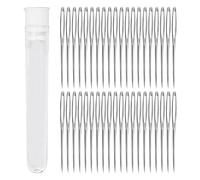 40 agujas de coser con ojal grande, juego de agujas de coser a mano con botella, aguja roma, aguja de retoque universal, agujas de coser a mano, agujas de coser para punto de cruz