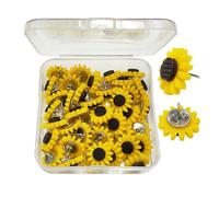 40 agujas de girasol para tablón de anuncios, pizarras de corcho, flores - Decorativas