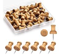 40 alfileres de madera, tachuelas decorativas para el pulgar, alfileres y tachuelas de madera, chinchetas de tablero de corcho, linda chincheta para pared y tablón de anuncios, pines de mapa