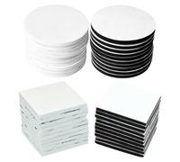 40 almohadillas de espuma de doble cara para montaje sin taladrar en casa. | Cinta adhesiva de doble cara de espuma extrafuerte, redonda y cuadrada, de 25x25 mm y 2 mm de grosor.