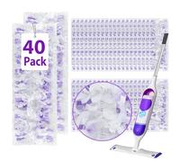 40 almohadillas desechables de alta resistencia para mopa Swiffer Power, recambios de limpieza de pisos, no lavables y sin perfume, compatibles con Swiffer PowerMop (absorción rápida, sin residuos)
