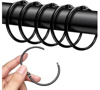 40 Anillas De Cortina Abiertas 50 Mm, Redondas, Clips Metal For Cortinas Ducha, Barras Y Accesorios Baño Anillas para Cortinas