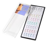 40 anillos de nariz, aros, puños, piercing de nariz, anillos de nariz para mujeres y hombres, aros de nariz, aro de cartílago, aro de nariz, anillo de nariz con clip, joyería de calibre 18 (oro, talla