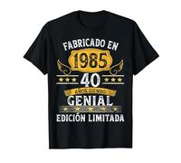 40 Años Cumpleaños Hombres Mujeres Fabricado En 1985 Camiseta, Hombre, Negro, L