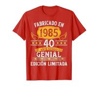 40 Años Cumpleaños Hombres Mujeres Fabricado En 1985 Camiseta, Hombre, Rojo, XXL