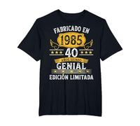 40 Años Cumpleaños Hombres Mujeres Fabricado En 1985 Camiseta, Hombre Tallas Grandes, Negro, 2X Alto